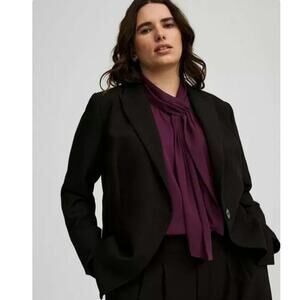 Torrid Tailored Twill Black Blazer Size 4X